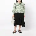 b+ab asymmetric ribbed-knit midi skirt - Black