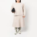 Lanvin wool-cashmere-blend midi skirt - Neutrals