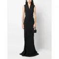 Rick Owens silk-blend draped dress - Black