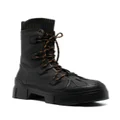 Vic Matie logo-lettering leather boots - Black