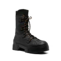 Vic Matie logo-lettering leather boots - Black