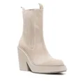 Vic Matie 120mm pointed-toe suede boots - Neutrals