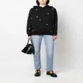 Kenzo embroidered-design cotton hoodie - Black
