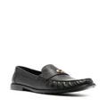 Coach logo-plaque leather loafers - Black