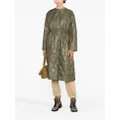 GANNI drawstring quilted coat - Green