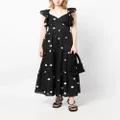 Cynthia Rowley polka-dot ruffled dress - Black