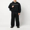 Emporio Armani wide-leg cotton trousers - Black