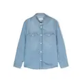 Brunello Cucinelli Kids long-sleeved denim shirt - Blue