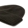 Yves Salomon ribbed wool-cashmere beanie - Green