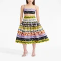 Oscar de la Renta botanical-print poplin skirt - Multicolour