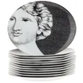 Fornasetti 12 piece plate set - Grey