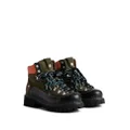 Dsquared2 panelled leather hiking boots - Black