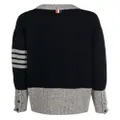 Thom Browne crew-neck knitted jumper - Blue