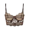 Dolce & Gabbana floral-lace corset-style bra - Black
