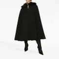 Dolce & Gabbana faux-fur collar cape - Black