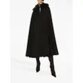 Dolce & Gabbana faux-fur collar cape - Black