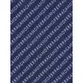 Ferragamo jacquard logo-motif silk tie - Blue