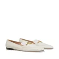 Bally O'Brien Goat grained loafers - White