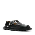 Toga Pulla buckle-fastening leather loafers - Black