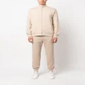 Karl Lagerfeld organic cotton-blend zip-up sweatshirt - Neutrals