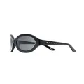 Retrosuperfuture metallic-trim detail sunglasses - Black