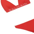 Balmain logo-embellished bikini set - Red