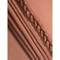 Nanushka geometric braided-detail scarf - Brown