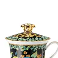 Versace Gold Ivy porcelain lid mug - Multicolour