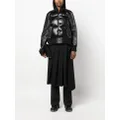 sacai panelled quilted bomber jacket - Black