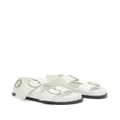 Jil Sander open-toe buckled leather sandals - White