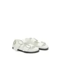 Jil Sander open-toe buckled leather sandals - White