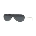 Versace Eyewear stud-detail shield-frame sunglasses - Gold