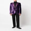 Philipp Plein single-breasted velvet blazer - Purple