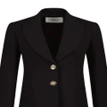 Giambattista Valli wool crepe single-breasted blazer - Black