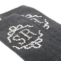 Simone Rocha monogram-embellished cotton socks - Grey