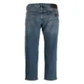 Armani Exchange logo-patch tapered-leg jeans - Blue