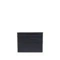 Emporio Armani logo-rubberised leather card holder - Blue