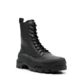 Moncler logo-debossed leather boots - Black