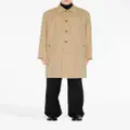 Burberry single-breasted gabardine coat - Neutrals