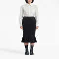Marni flounce-hem pencil skirt - Black