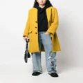 Dsquared2 single-breasted bouclé trench coat - Yellow