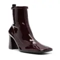 Sergio Rossi 80mm zipped leather boots - Purple