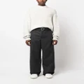 Jil Sander felted wool wide-leg trousers - Grey