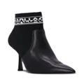 Karl Lagerfeld Pandara 95mm logo-intarsia boots - Black