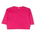 Monnalisa necklace-print long-sleeve T-shirt - Pink