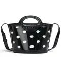 Marni mini Tropicalia polka-dot bucket bag - Black