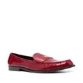 Tory Burch logo-plaque leather loafers - Red