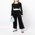 CHOCOOLATE logo-embroidered cotton track pants - Black