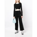 CHOCOOLATE logo-embroidered cotton track pants - Black