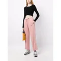 CHOCOOLATE logo-embroidered cotton track pants - Pink
